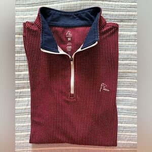 Rhoback Maroon and Navy Men's Q-zip